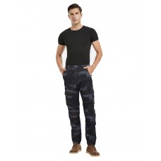 Men's Cargo Pants Casual Military Army Camo Regular Fit Cotton Combat Camouflage Cargo Work Pants with 8 Pockets-MGZCK018 Black